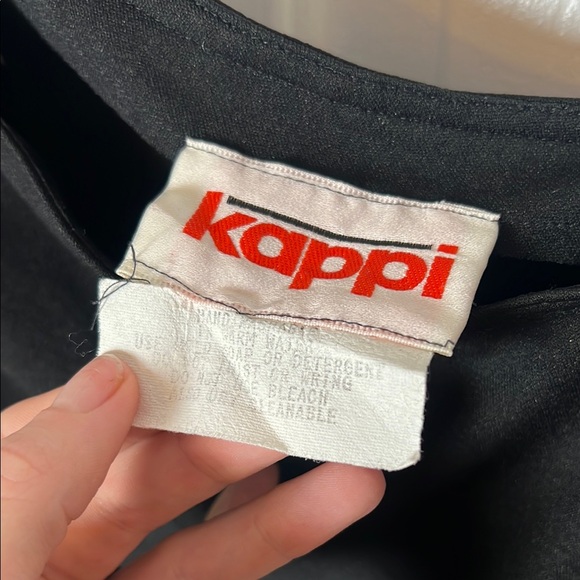 VINTAGE KAPPI Black One Shoulder Maxi Dress RARE - Picture 2 of 5